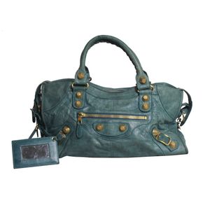Bolsa Balenciaga Classic City Azul Esverdeada