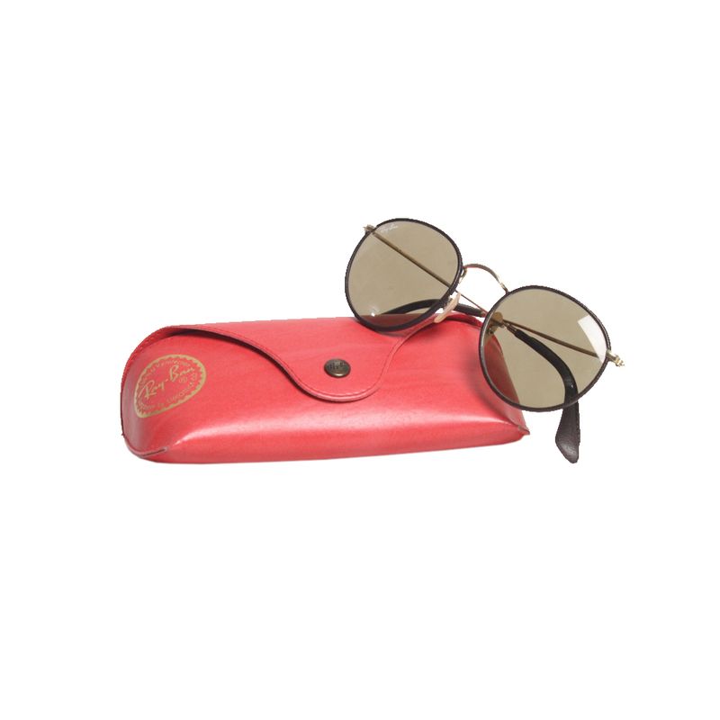 Oculos-Ray-Ban-Round-Couro