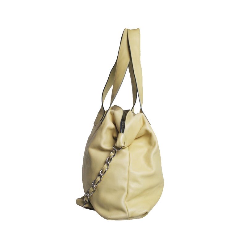 Bolsa-Chanel-Couro-Bege