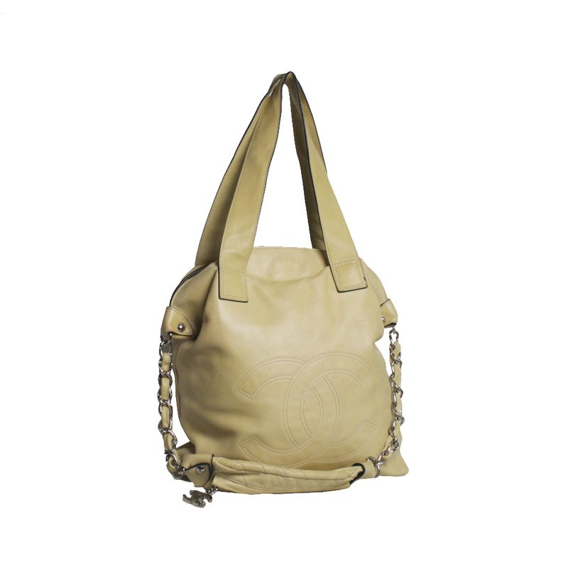 Bolsa-Chanel-Couro-Bege