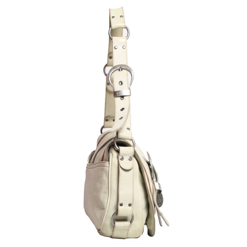 Bolsa-Christian-Dior-Gaucho-Leather-Satchel