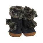 Bota-de-Tricot-Baby---Child-com-Pele-Marrom