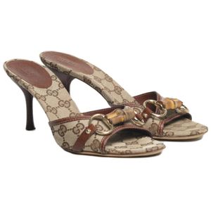 Tamanco Gucci Canvas Bamboo