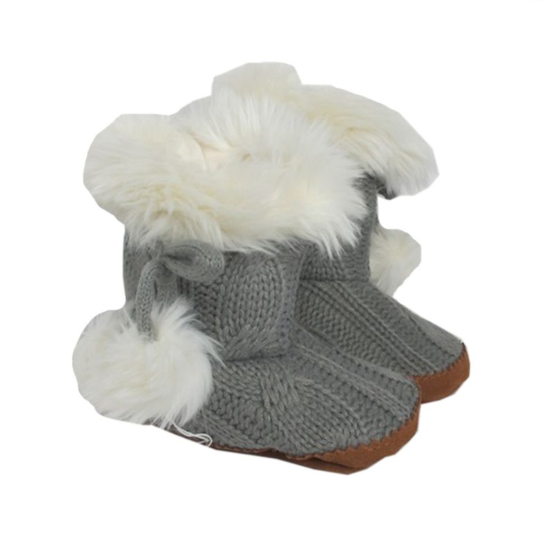 Bota-de-Tricot-Baby---Child-com-Pele-Cinza