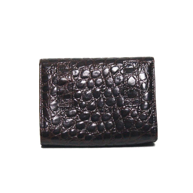 Bolsa-Salvatore-Ferragamo-Vintage-Mini-em-Croco-Marrom