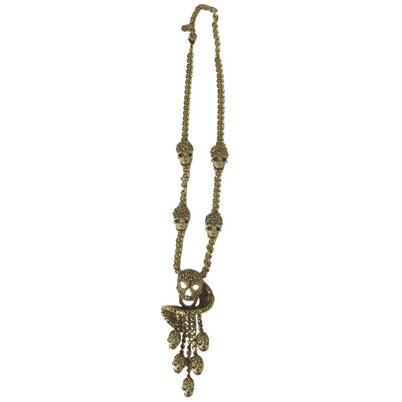 Colar-Butler---Wilson-Skull-Gold-Crystal