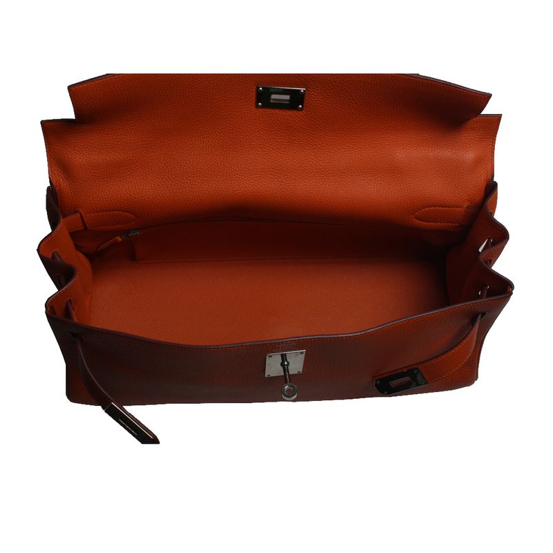 Bolsa-Hermes-Kelly-Shoulder-Laranja