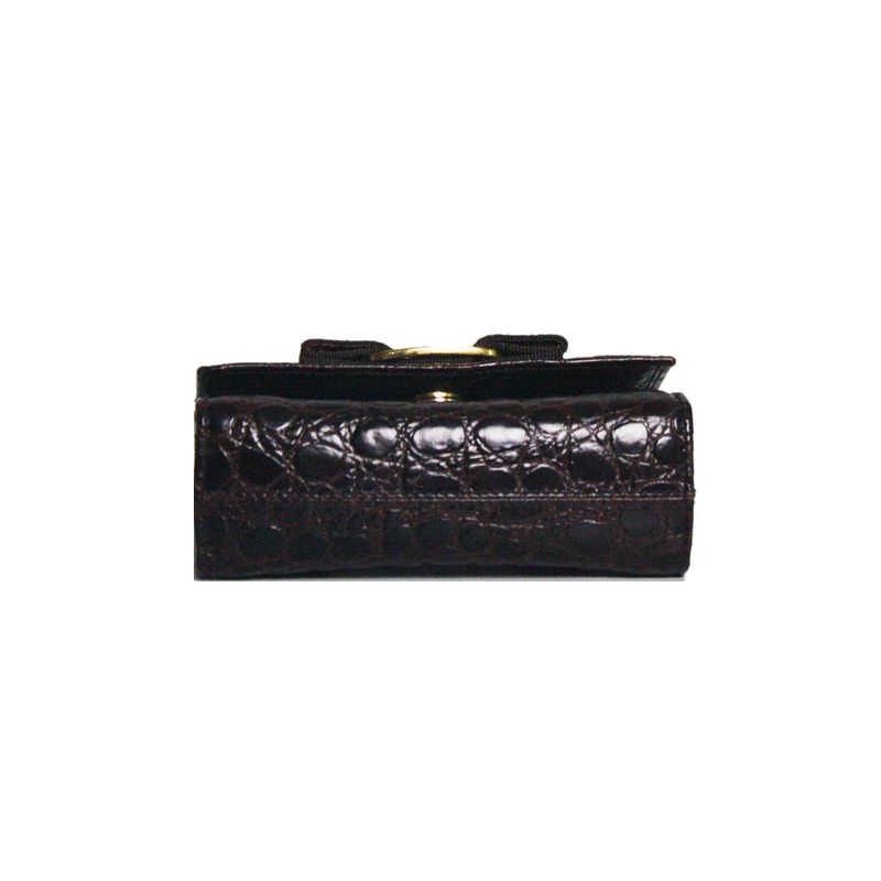 Bolsa-Salvatore-Ferragamo-Vintage-Mini-em-Croco-Marrom