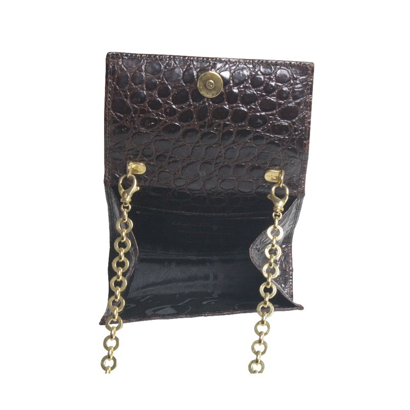 Bolsa-Salvatore-Ferragamo-Vintage-Mini-em-Croco-Marrom