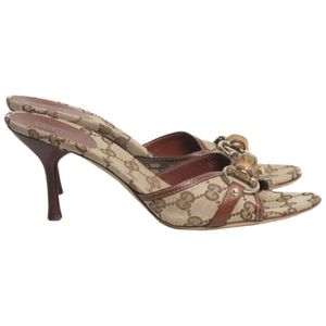 Tamanco Gucci Canvas Bamboo