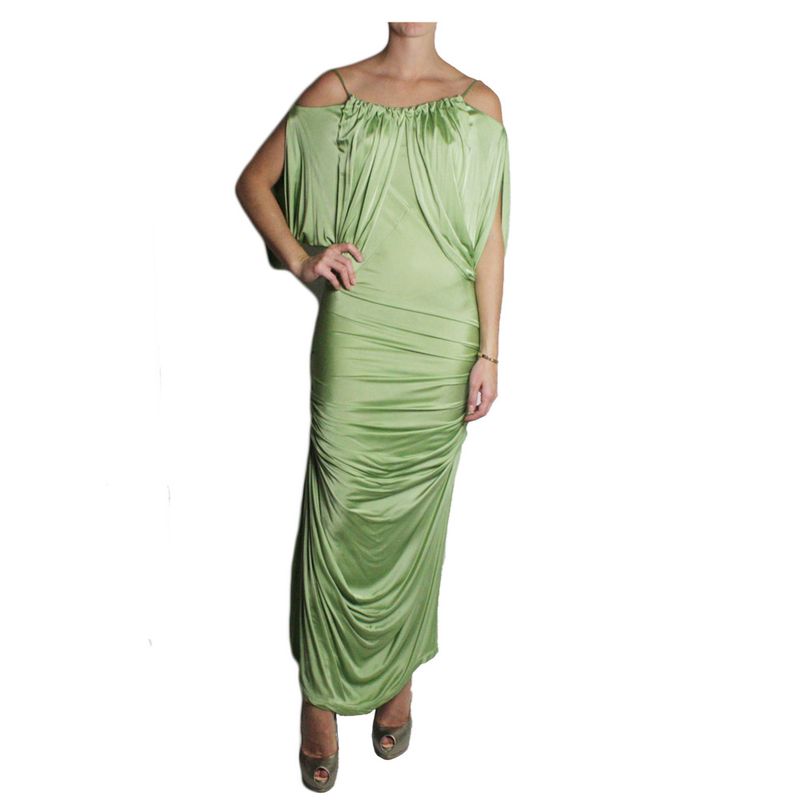 Vestido-John-Galliano-Viscose-Verde