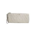 Clutch-Miu-Miu-Matelasse-Leather-Wristlet-Off-White