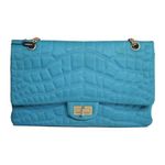 Bolsa-Chanel-Quilted-Satin-Reissue-226-Turquesa