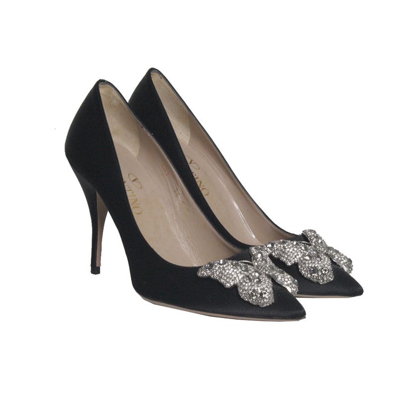Scarpin-Valentino-Cetim-Borboleta