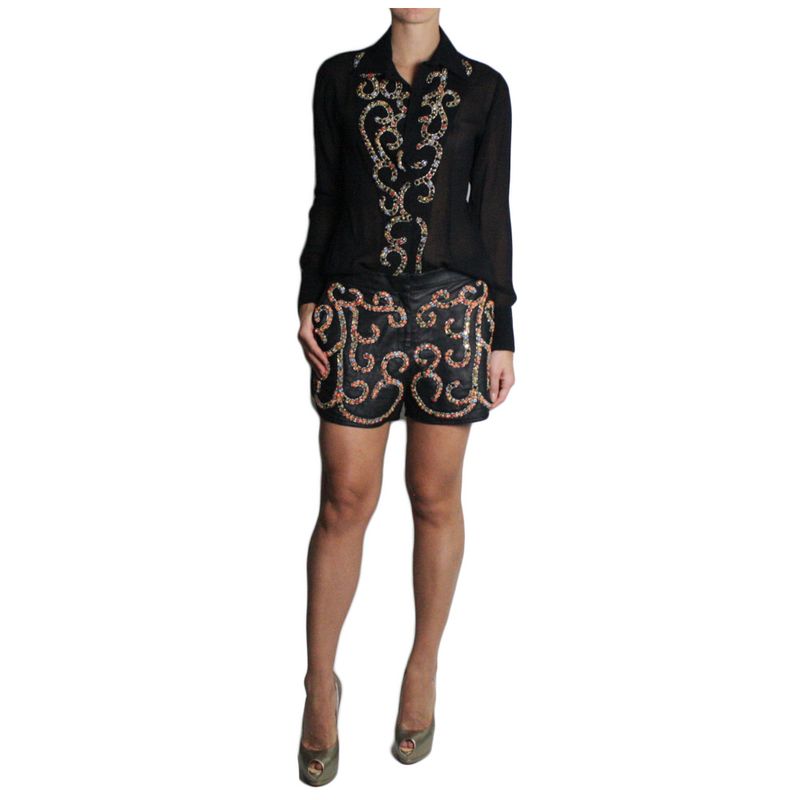 Conjunto-PatBo-Camisa-e-Short-Preto-com-Pedrarias