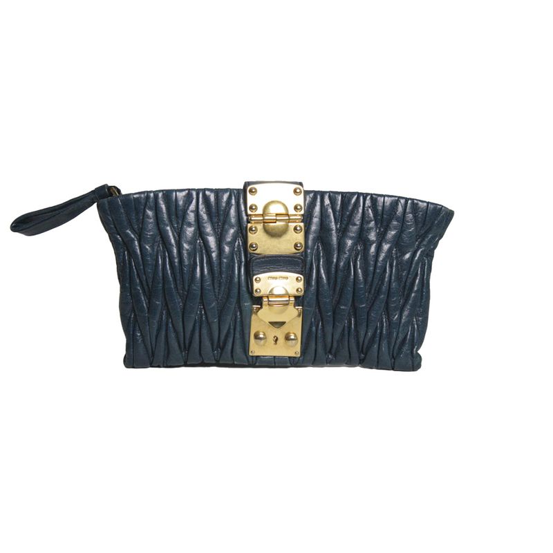 Clutch-Miu-Miu-Matelasse-Azul-Petroleo