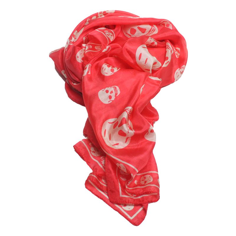 Lenco-Alexander-McQueen-Classic-Silk-Skull-Vermelho