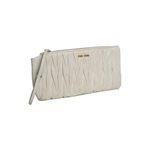 Clutch-Miu-Miu-Matelasse-Leather-Wristlet-Off-White