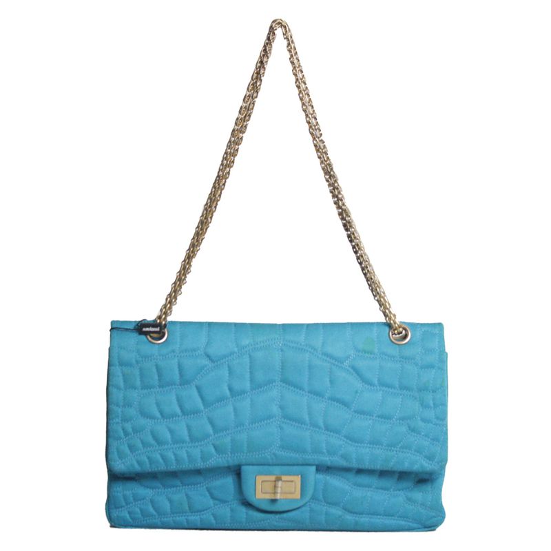 Bolsa-Chanel-Quilted-Satin-Reissue-226-Turquesa