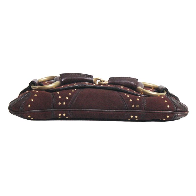 Bolsa-Gucci-Horsebit-Camurca-Vinho-com-Studs