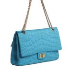 Bolsa-Chanel-Quilted-Satin-Reissue-226-Turquesa