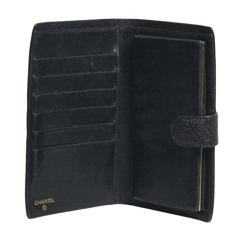 Carteira-Chanel-Couro-Caviar-Preto