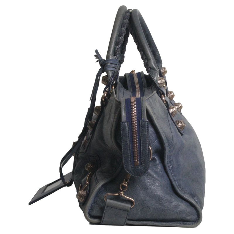 Bolsa-Balenciaga-Classic-City-Azul-Escuro