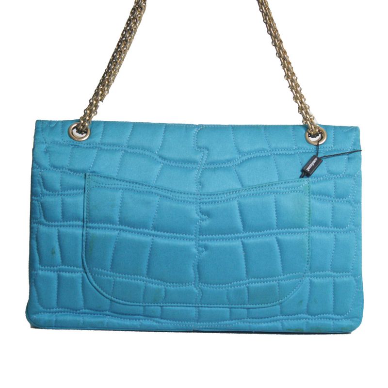Bolsa-Chanel-Quilted-Satin-Reissue-226-Turquesa