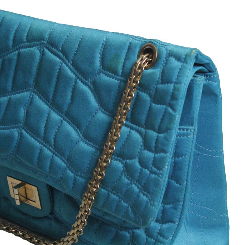 Bolsa-Chanel-Quilted-Satin-Reissue-226-Turquesa