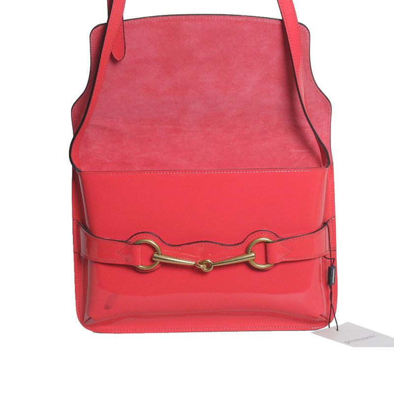 Bolsa-Gucci-Horsebit-Verniz-Coral