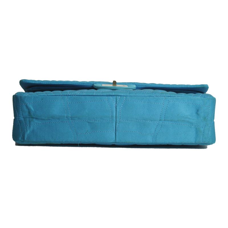 Bolsa-Chanel-Quilted-Satin-Reissue-226-Turquesa