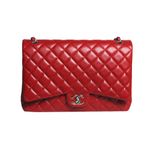 Bolsa-Chanel-Double-Flap-Maxi-Caviar-Red