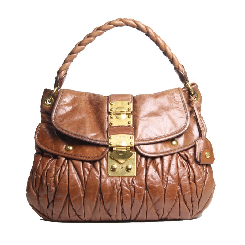 Bolsa-Miu-Miu-Coffer-Leather-Caramelo