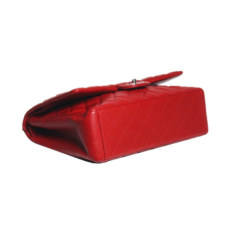 Bolsa-Chanel-Double-Flap-Maxi-Caviar-Red