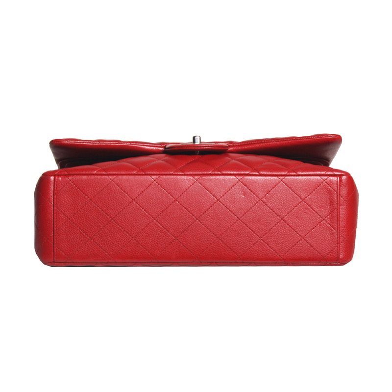Bolsa-Chanel-Double-Flap-Maxi-Caviar-Red