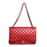 Bolsa-Chanel-Double-Flap-Maxi-Caviar-Red