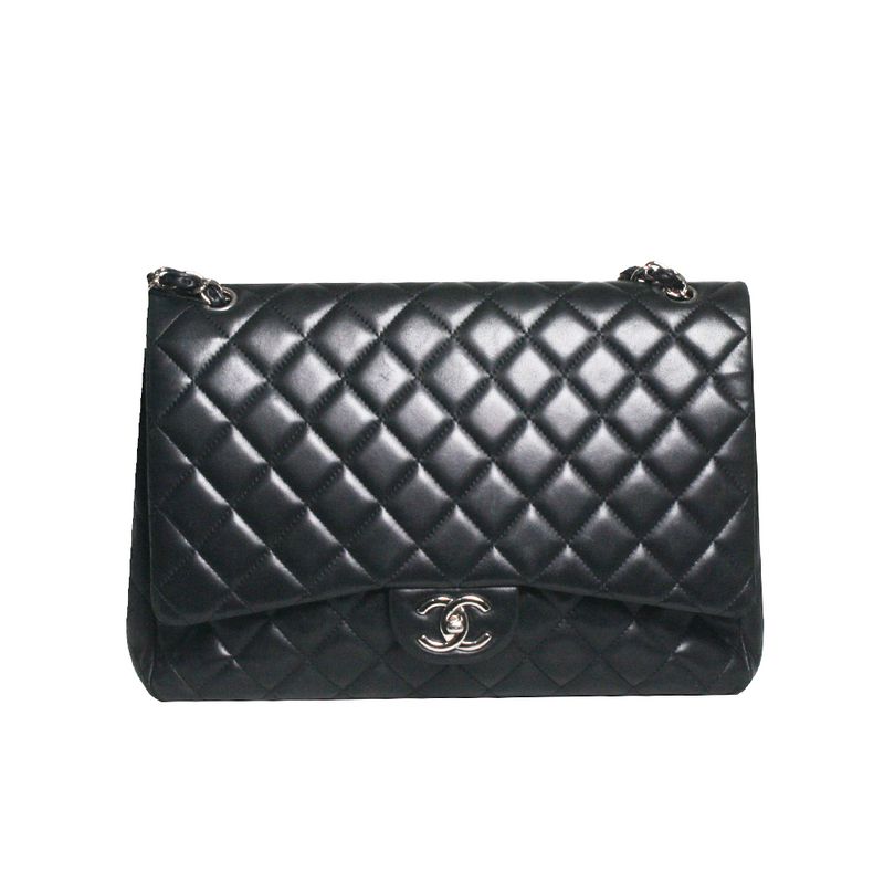 Bolsa-Chanel-Double-Flap-Maxi-Black
