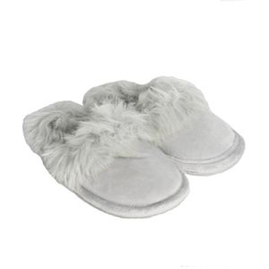 Pantufa com Pelo Cinza Infantil