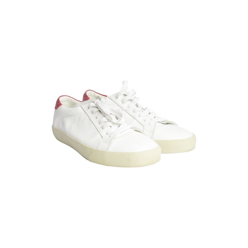 Tenis-Saint-Laurent-Branco-e-Vermelho