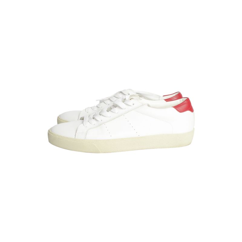 Tenis-Saint-Laurent-Branco-e-Vermelho