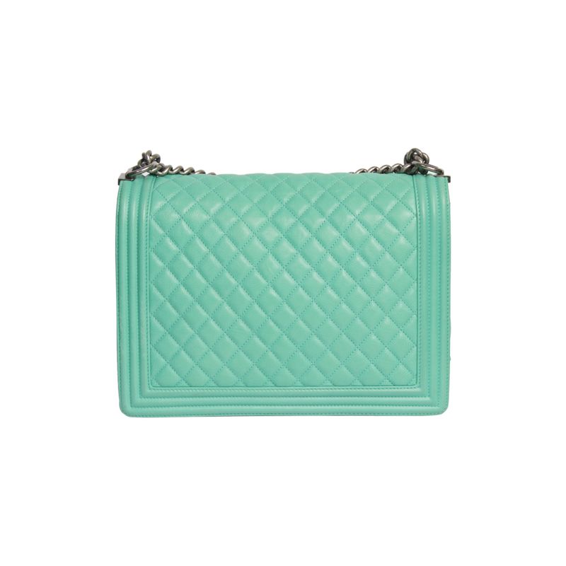 Bolsa-Chanel-Boy-Couro-Turquesa