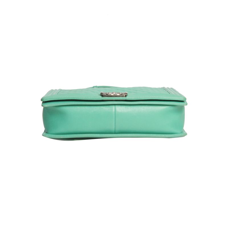 Bolsa-Chanel-Boy-Couro-Turquesa