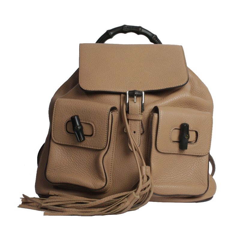 Mochila-Gucci-Bamboo-Caramelo