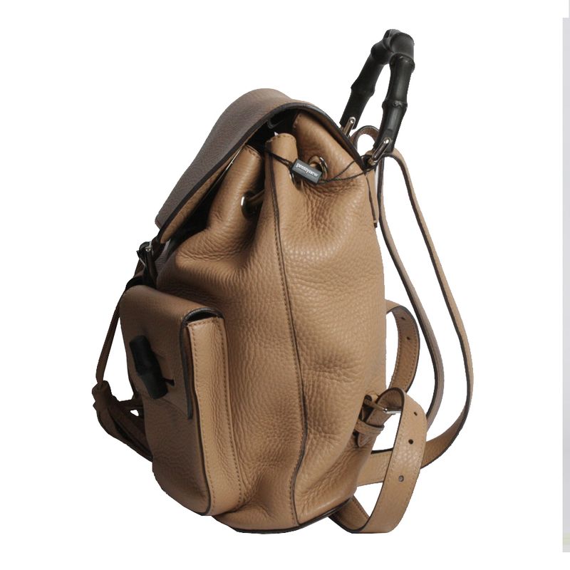 Mochila-Gucci-Bamboo-Caramelo