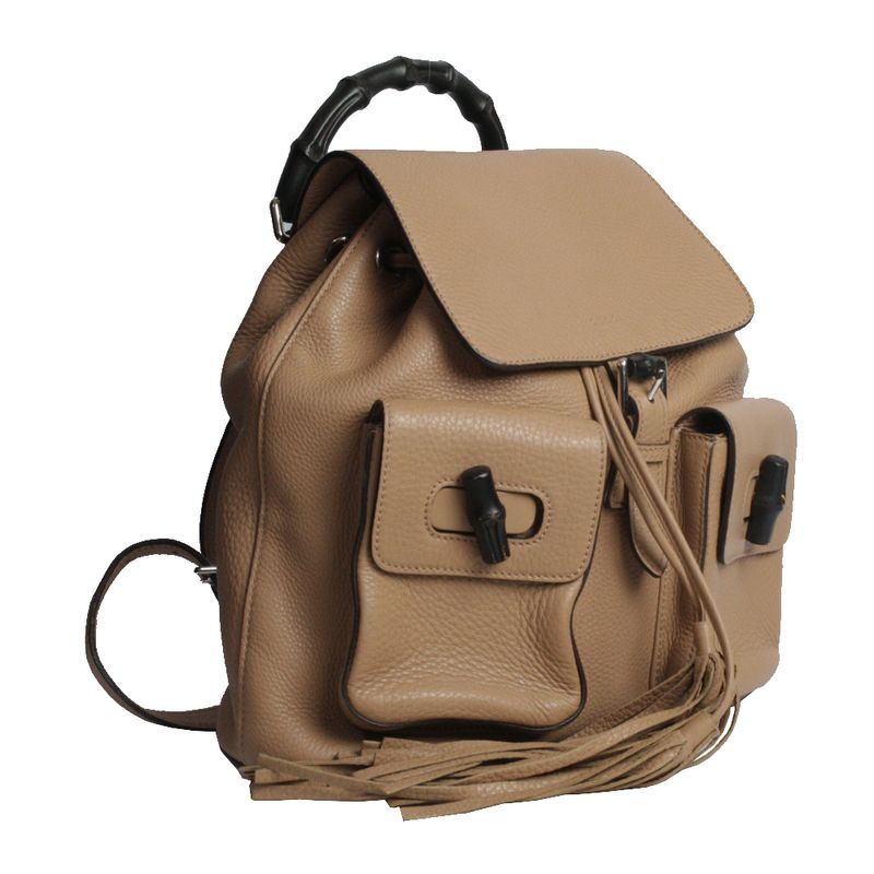 Mochila-Gucci-Bamboo-Caramelo