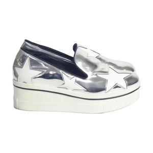Flatform Stella McCartney Prateada com Estrelas