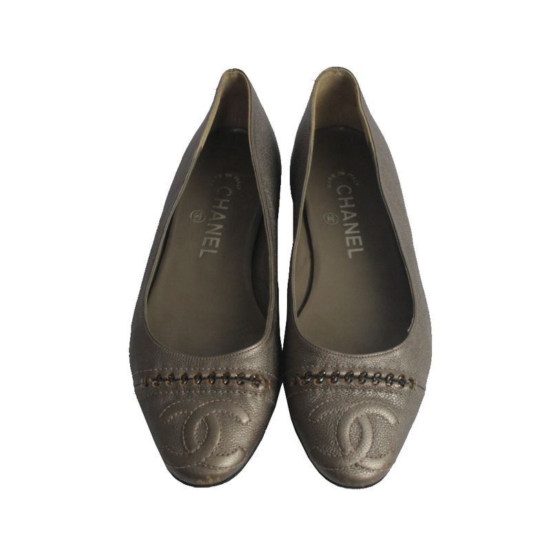 Sapatilha-Chanel-Corrente-Cinza