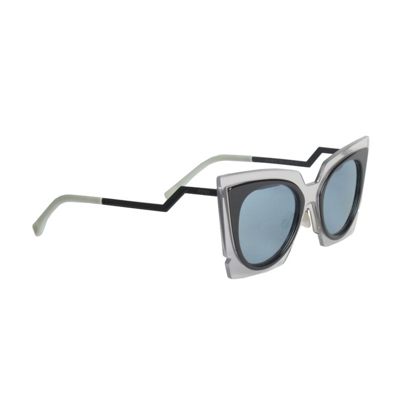Oculos-Fendi-Iridia-Transparente-com-Lente-Verde-Espelhada