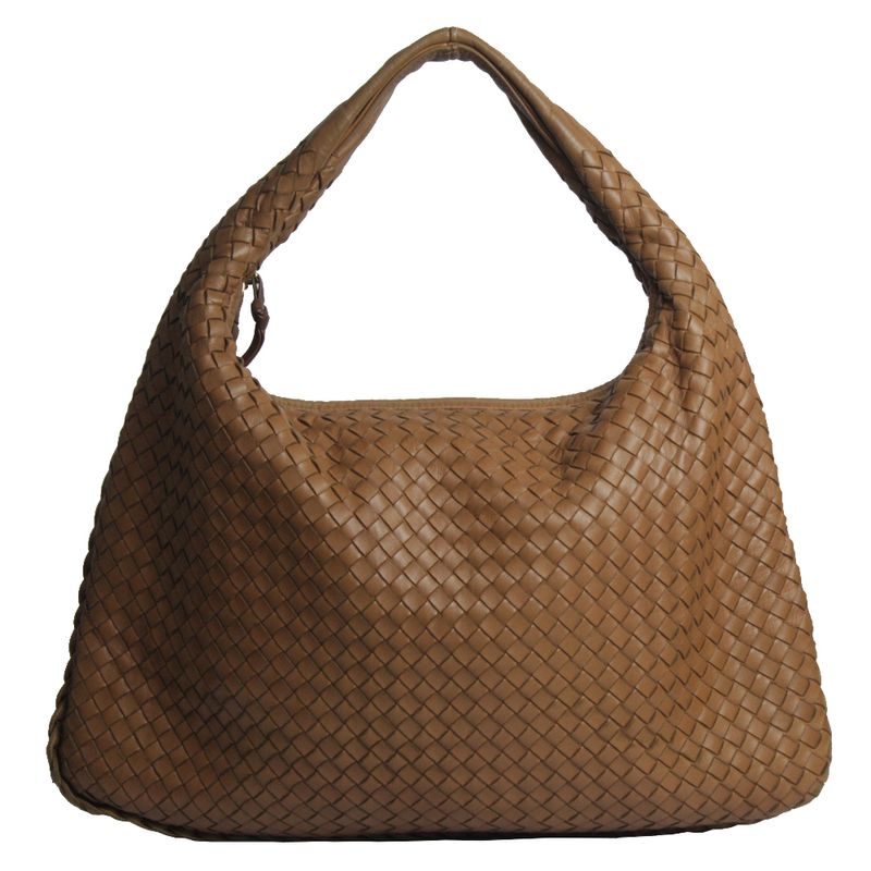 Bolsa-Bottega-Veneta-Hobo-Intrecciato-Caramelo