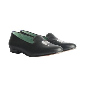 Loafer Blue Bird Zebra Couro Preto